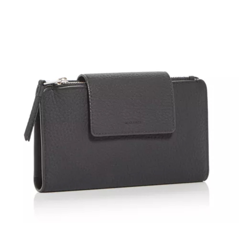 NWOB/T ALLSAINTS Kita Japanese Leather Wallet in Black